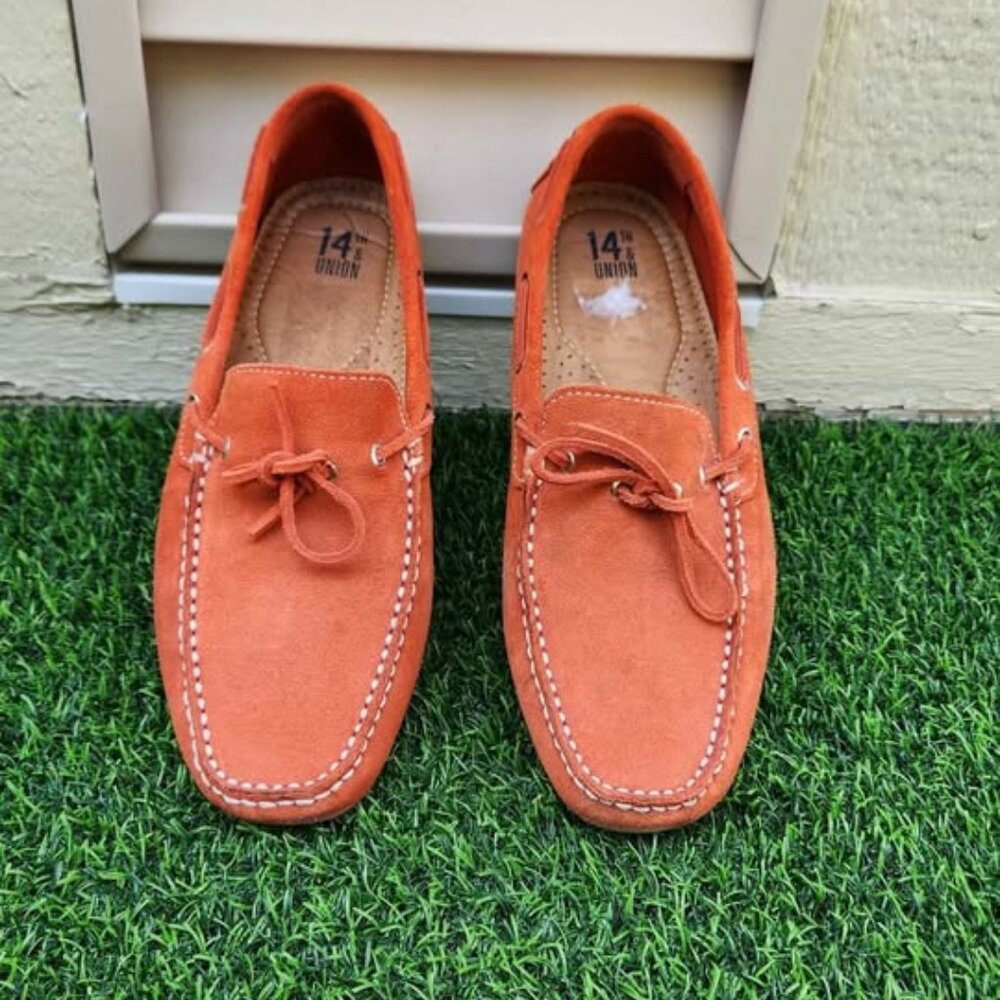 Land's End Orange Suede Tassel Loafers | Men Size 11| Excellent Condition
